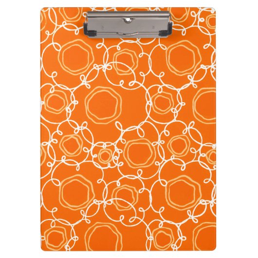 Abstract Floral Matrix (Orange) Fine Art Klembord (Voorkant)