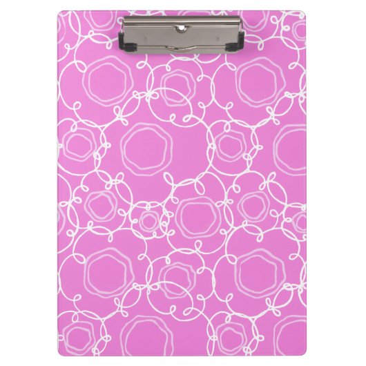 Abstract Floral Matrix (Soft Pink) Fine Art Klembord (Voorkant)