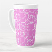 Abstract Floral Matrix (Soft Pink) Fine Art Latte Mok (Linkerhoek)