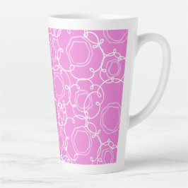 Abstract Floral Matrix (Soft Pink) Fine Art Latte Mok