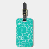 Abstract Floral Matrix (Teal) Fine Art Bagagelabel (Voorkant verticaal)