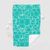 Abstract Floral Matrix (Teal) Fine Art Golfhanddoek (Insitu)