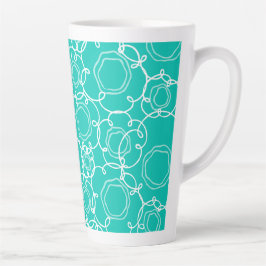 Abstract Floral Matrix (Teal) Fine Art Latte Mok