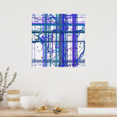 Abstract Floral Murals Geometric Pattern Design Poster (Keuken)