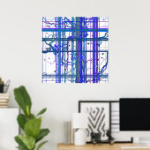Abstract Floral Murals Geometric Pattern Design Poster (Thuiskantoor)