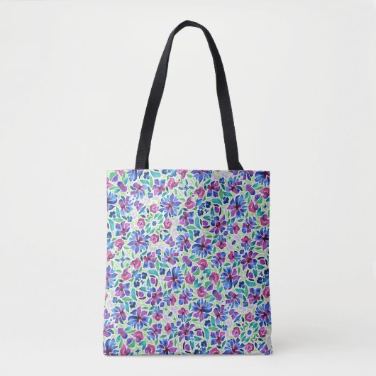 Abstract Floral Pattern - All-over Print Bag Draagtas (Voorkant)