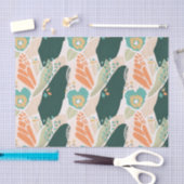  Abstract Floral Pattern Aqua Green Sinaasappel Tissuepapier (Craft)