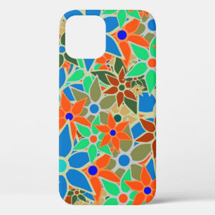 Abstract Floral Pattern iPhone 12 Pro Hoesje