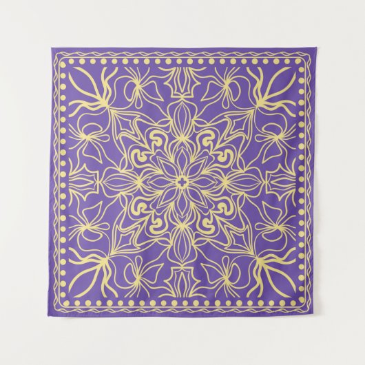 Abstract floral pattern. geometry, mandala design  wandkleed (Voorkant)