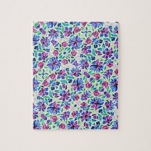 Abstract Floral Pattern - Jigzaag Puzzle Legpuzzel (Verticaal)