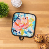 Abstract floral pattern painting  pannenlap (Top down)