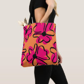 Abstract Floral Pattern Tote Bag | Bold Retro (Dichtbij)