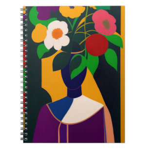 Abstract Floral Portrait Notitieboek