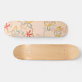 Abstract Floral Print Japans patroon Skateboard (Horizontaal)