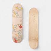 Abstract Floral Print Japans patroon Skateboard (Voorkant)