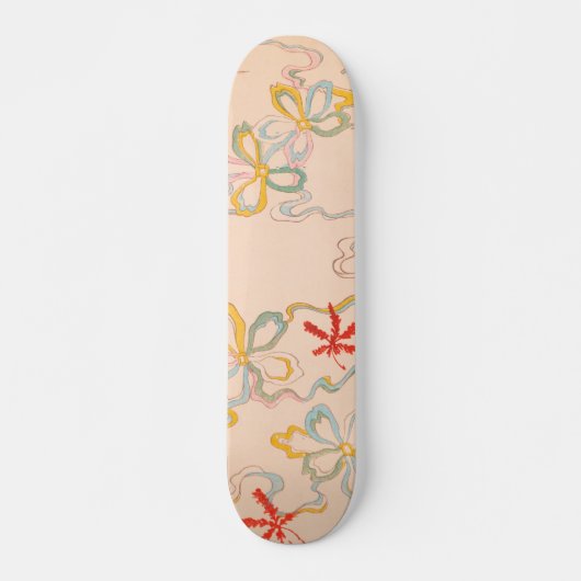 Abstract Floral Print Japans patroon Skateboard (Voorkant)