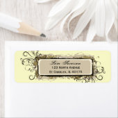 Abstract Floral retour adreslabel Etiket (Insitu)