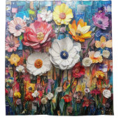 Abstract Floral Shower Curtain Douchegordijn (Voorkant)