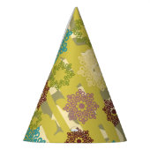 Abstract Floral Urban Stripe Any Age Pattern Feesthoedjes (Links)