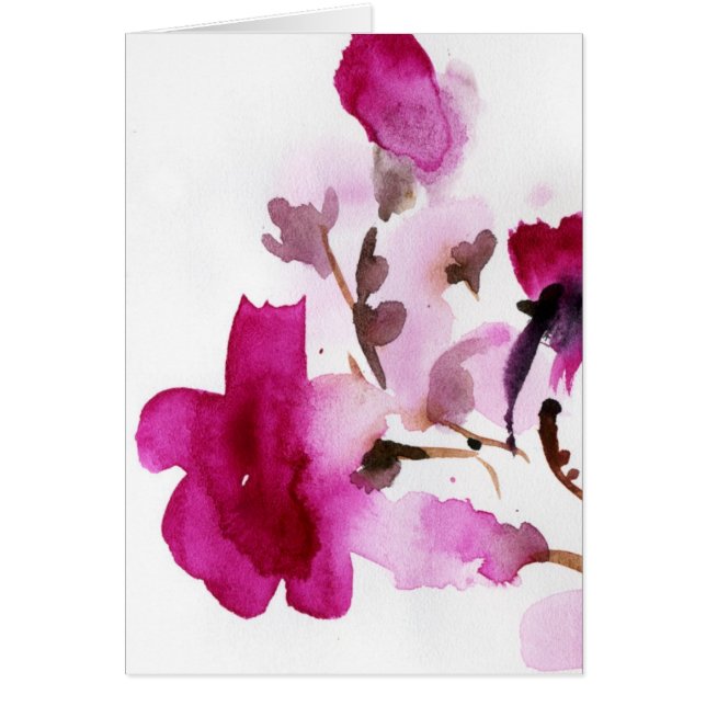 Abstract floral watercolor paintings (Devant)