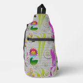 Abstract Floral with Spirals 2 Sling Bag (Voorkant)