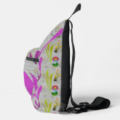 Abstract Floral with Spirals 2 Sling Bag (Rechts)