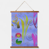 Abstract Floral with Spirals 5 Hangend Wandkleed (Voorkant)