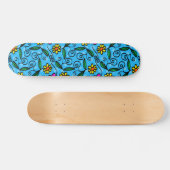 Abstract Florale Skateboard (Horizontaal)