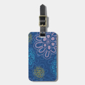 Abstract floreel bagagelabel (Voorkant verticaal)