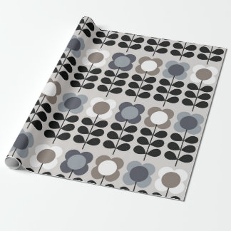 Abstract floreel naadloos patroon. Noordse stijl.  Cadeaupapier