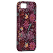 Abstract floreel patroon met vogels Case-Mate iPhone case (Back/Rechts)