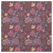 Abstract floreel patroon met vogels stof (Swatch)