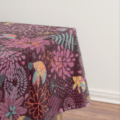 Abstract floreel patroon met vogels tafelkleed (Voorbeeld)