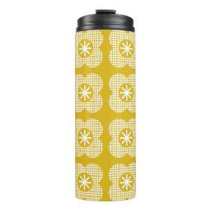 Abstract floreel patroon. Noordse stijl. Vin Thermosbeker