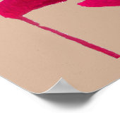 Abstract floreel Roos Oorspronkelijke kunst Poster (Hoek)