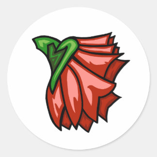 Abstract Flower 1 - Roze Ronde Sticker