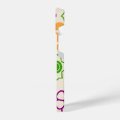 Abstract Flower Power Monogram iPhone Case Hoesje (Linkerkant)