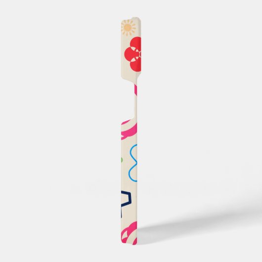 Abstract Flower Power Monogram iPhone Case iPhone Hoesje (Rechterkant)