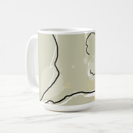 Abstract Flowers Coffee/Hot Chocolate Mug (Devant gauche)