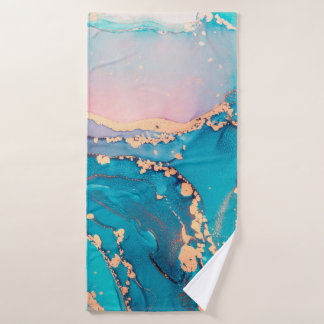 Abstract fluid art painting background in alcohol  badhanddoek