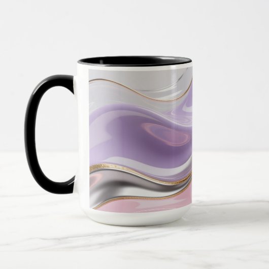 Abstract Fluid Art Pastel Mug – Trendy Pastel Art (Gauche)