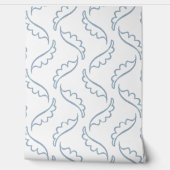 Abstract Foliage Modern Licht Wit en Blauw Behang (Afrollen)