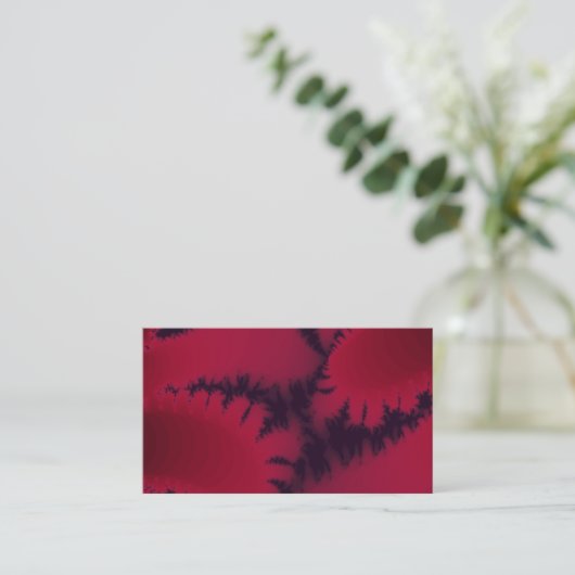 Abstract fractal Burgundy Plum Fractal Artwork Visitekaartje (Staand voorkant)