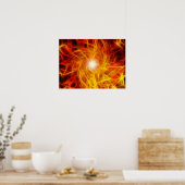 Abstract fractal Fire Poster (Keuken)