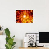 Abstract fractal Fire Poster (Thuiskantoor)