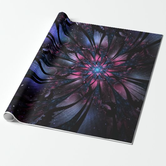 Abstract fractal flower design. cadeaupapier (Uitgerold)