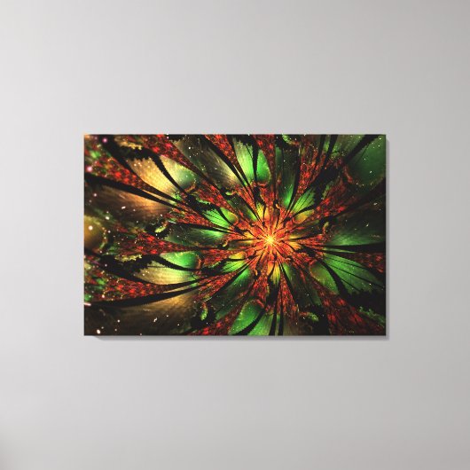 Abstract fractal flower design.  canvas afdruk (Voorkant)