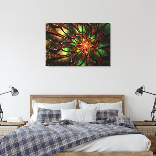 Abstract fractal flower design.  canvas afdruk (Insitu (Slaapkamer))