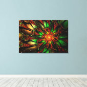 Abstract fractal flower design.  canvas afdruk (Insitu (Houten vloer))