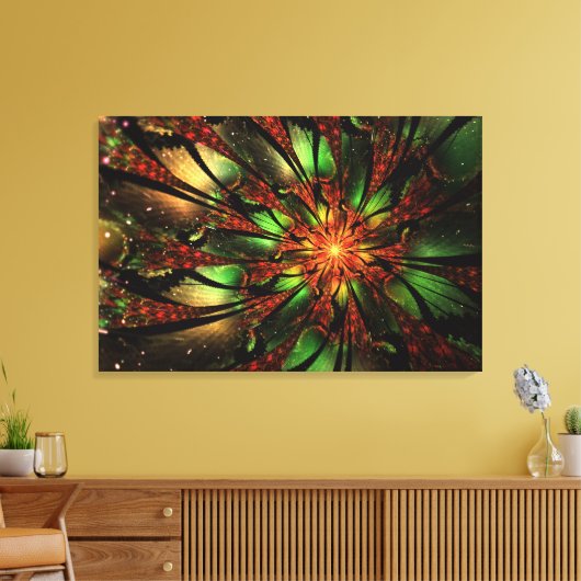 Abstract fractal flower design.  canvas afdruk (Insitu (Woonkamer))